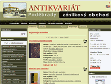 Tablet Screenshot of antikvariatpodebrady.cz